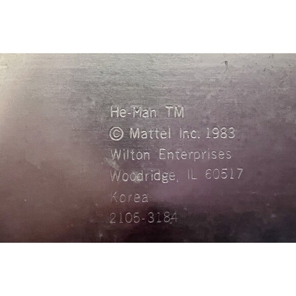 VTG 1983 Wilton He-Man Birthday Cake Pan Mold 2105-3184 Masters of the Universe - Picture 5 of 7